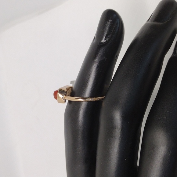 Elegant Gold Color and Orange Women's Ring - Picture 3 of 3